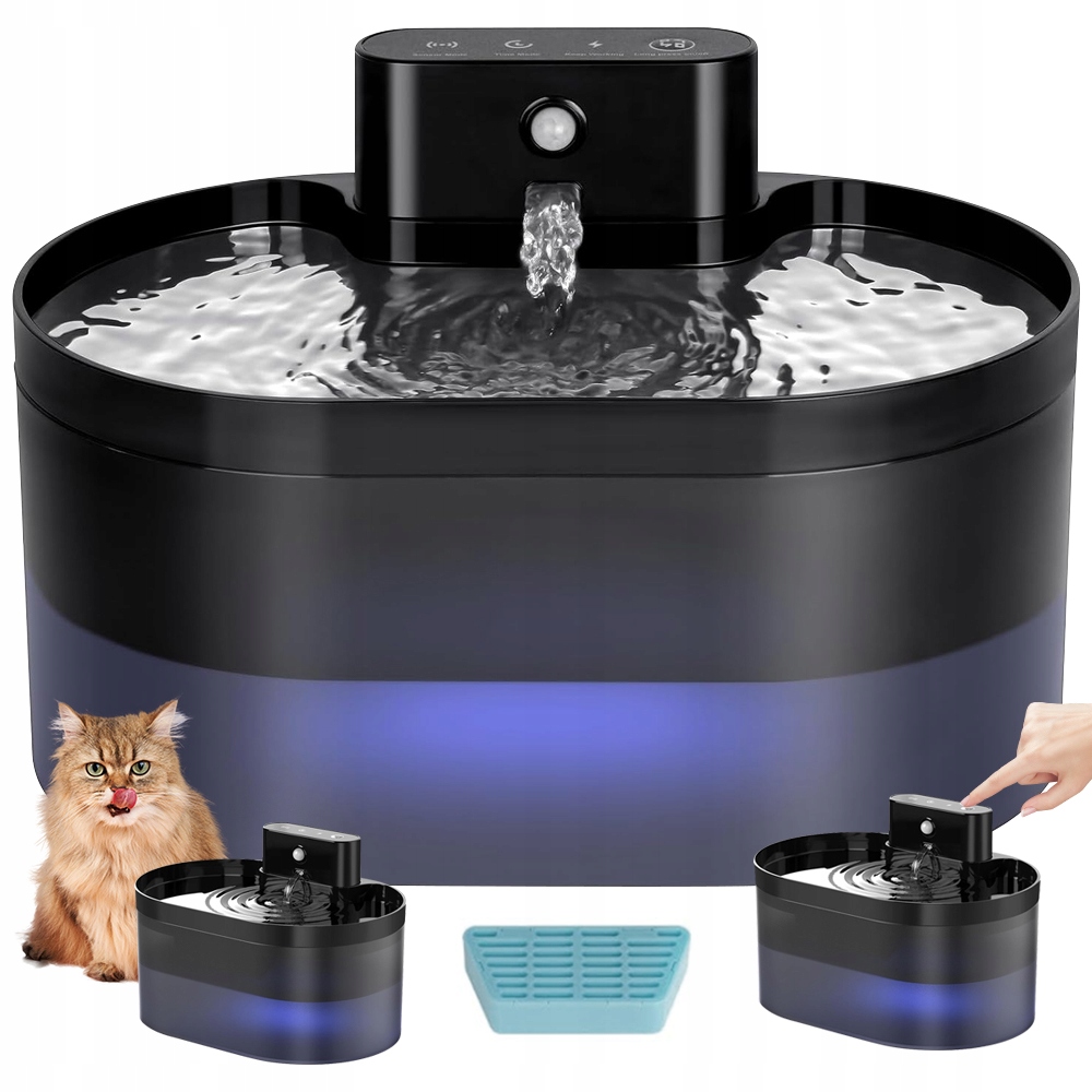 Levně Fontána Napáječka Pro Kočky Psa Miska Tichá Automatická Napáječka Filtr 2,2 L