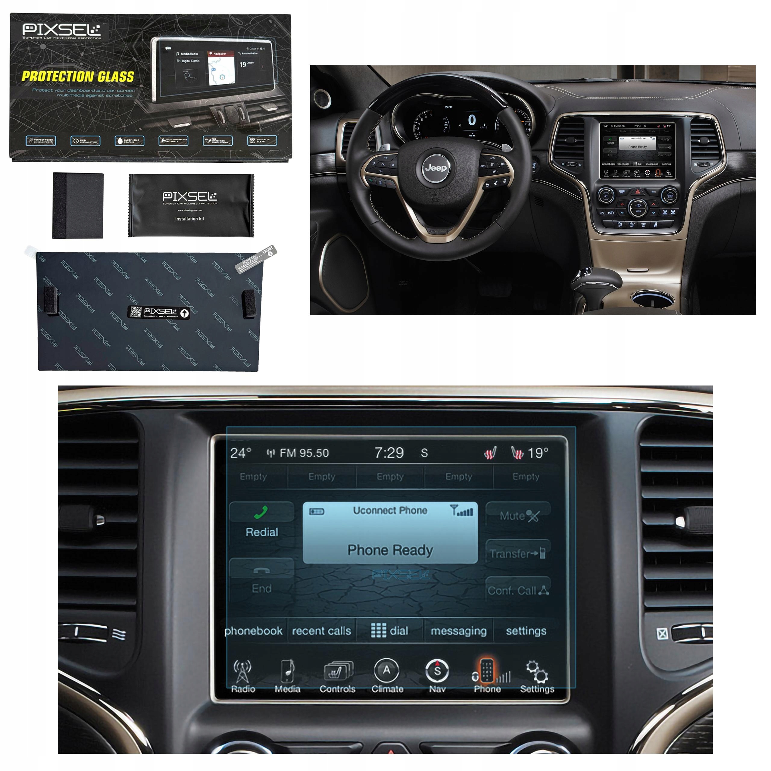 Antyodciskowe Matowe Szkło Ochronne Jeep Grand CHEROKEE-8.4“ 2013-2021