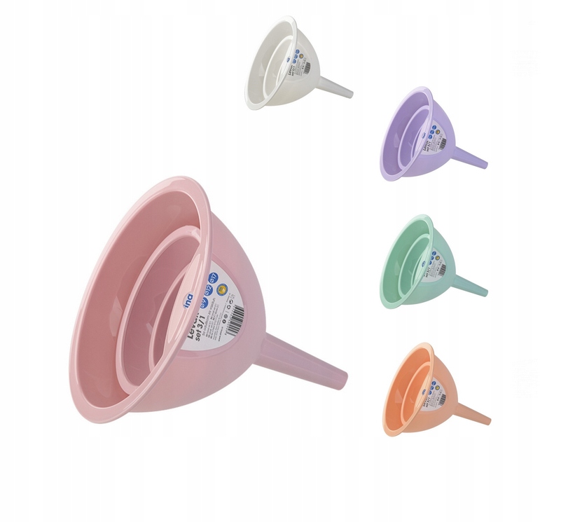 Zestaw lejków kuchennych 3szt z odpowiecznikiem lejek plastik EAN (GTIN) 8606003594243