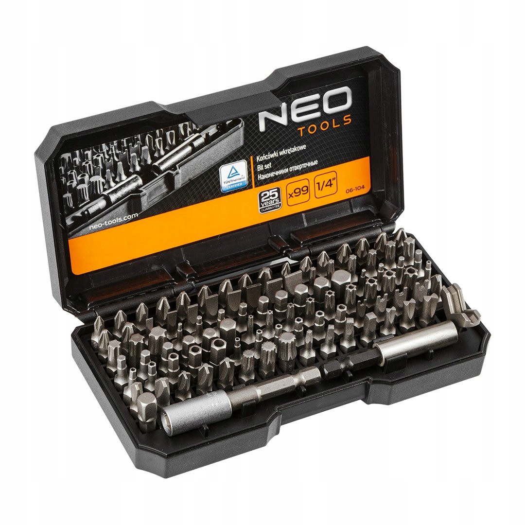 Neo 06-104 Końcówki wkrętakowe spec.30mm (100szt)+uchw.