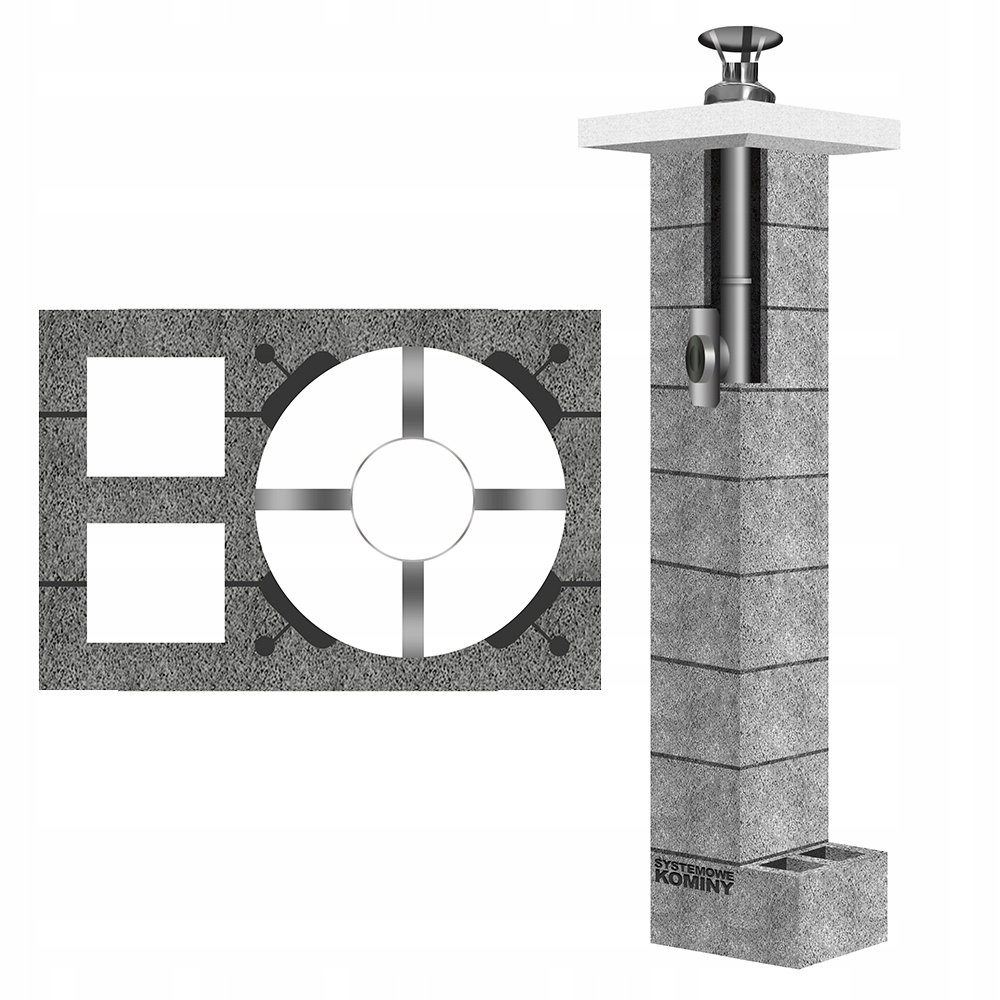 Komínový systém Inox KW2 fi 80 7 m turbo plynová vložka kyselina kompletní sada