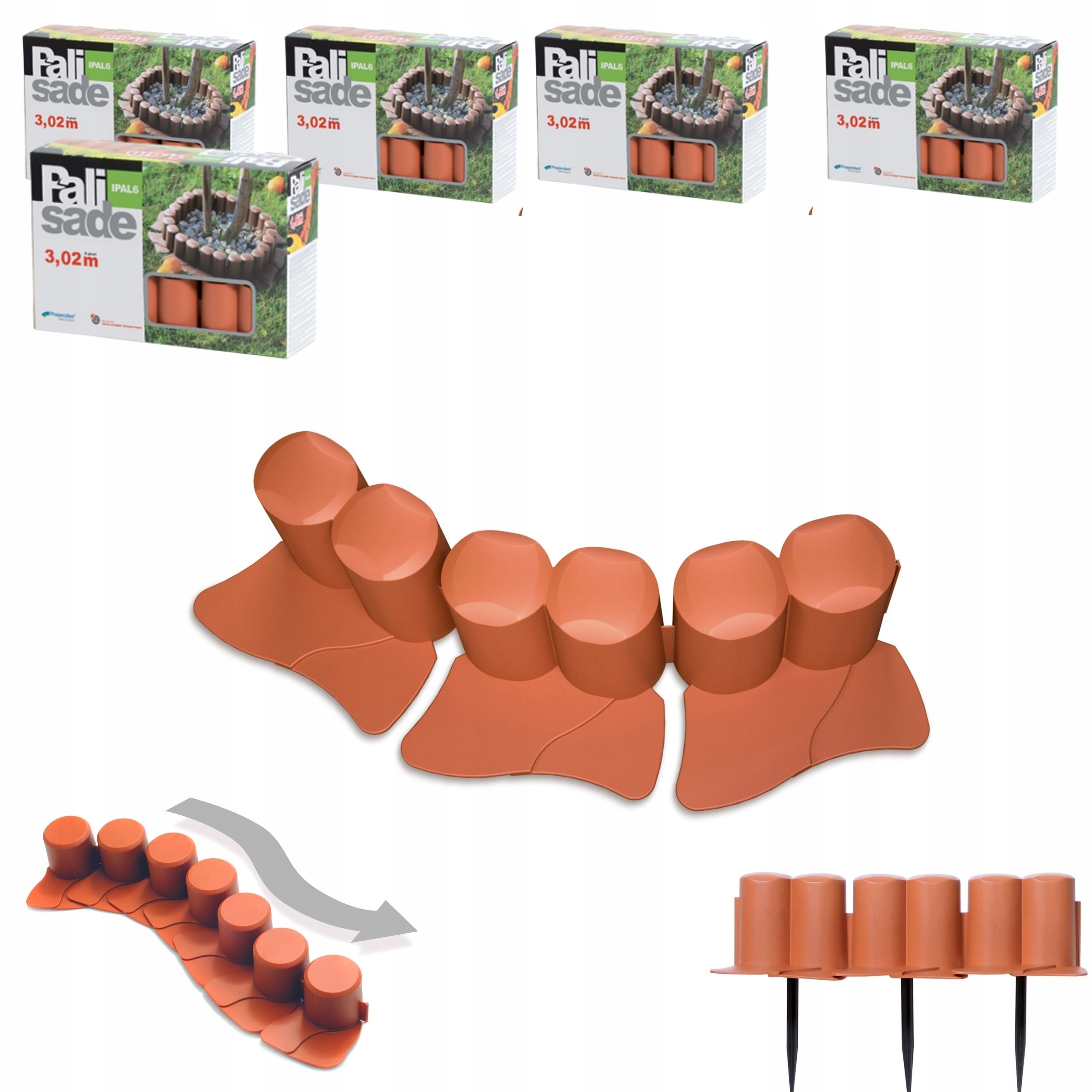 Záhradná palisáda s prírubou IPAL6 Plot 16 m