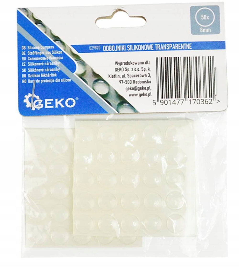 

Odbojniki Gumowe Silikonowe Samoprzylepne 50szt