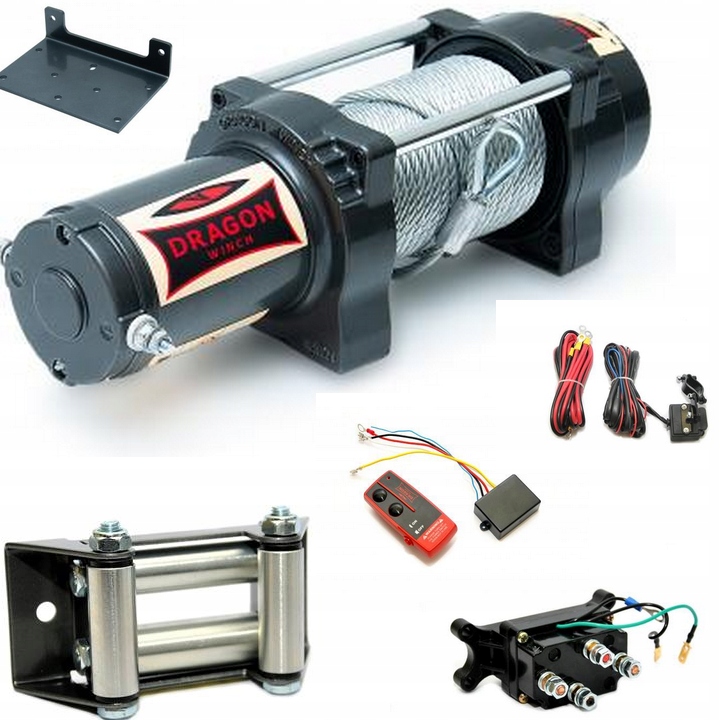 Dragon Winch Naviják Dwh 4500 Hdl 2,1T 12V ocelový 15M Buggy Quad Atv II