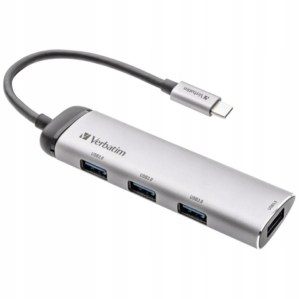Verbatim Adaptér Usb-c Hub 4xUSB-A 3.2 hliníkový/hliníkový 49147