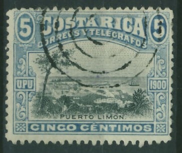 Costa Rica 5 cts. - UPU 1900 r. Puerto Lima