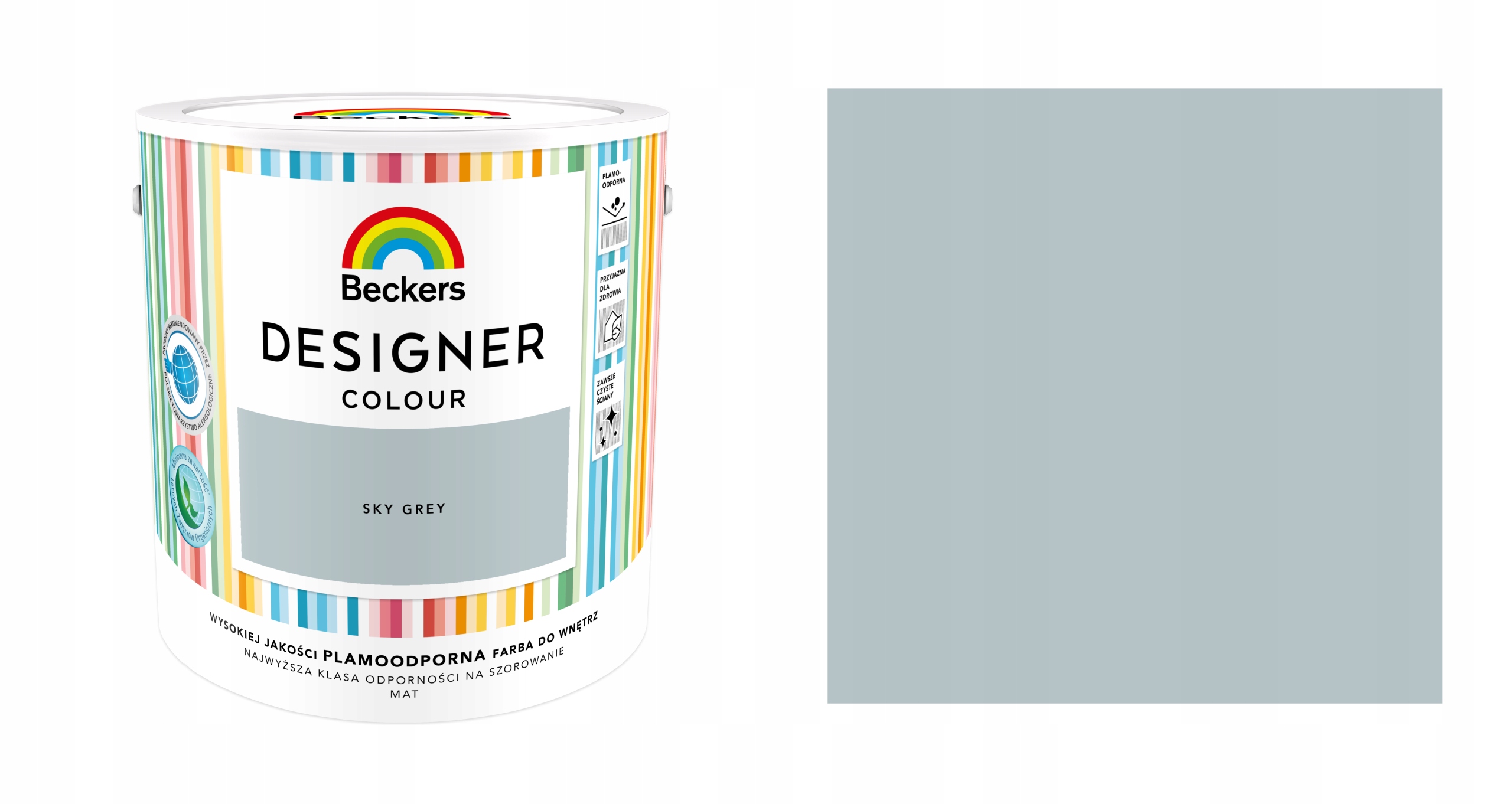 Beckers Designer Colour Sky Grey 2,5L Barva Latexová Matná