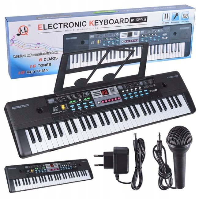 Keyboard Organy Klawisze z mikrofonem dla dzieci Mq 601 Ufb