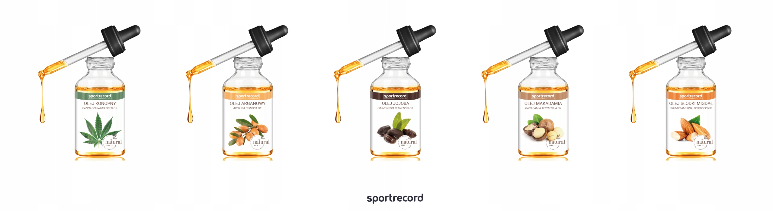 Olej Makadamia 50ml MACADAMIA TERNIFOLIA 100% SportRecord Marka SportRecord