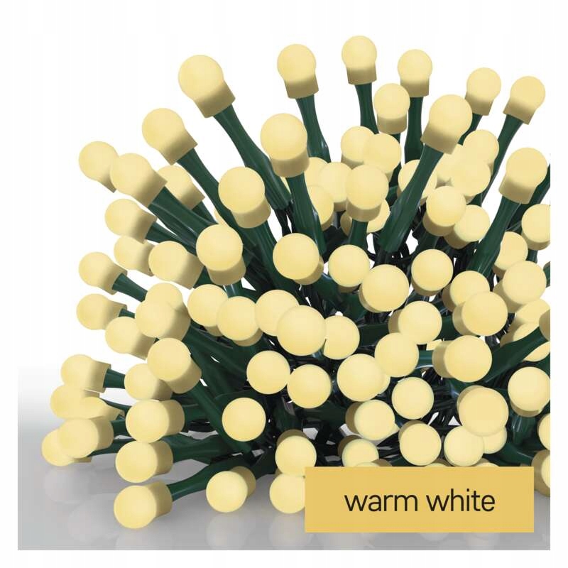 

Lampki choinkowe kulki 480 Led ciepła biel timer