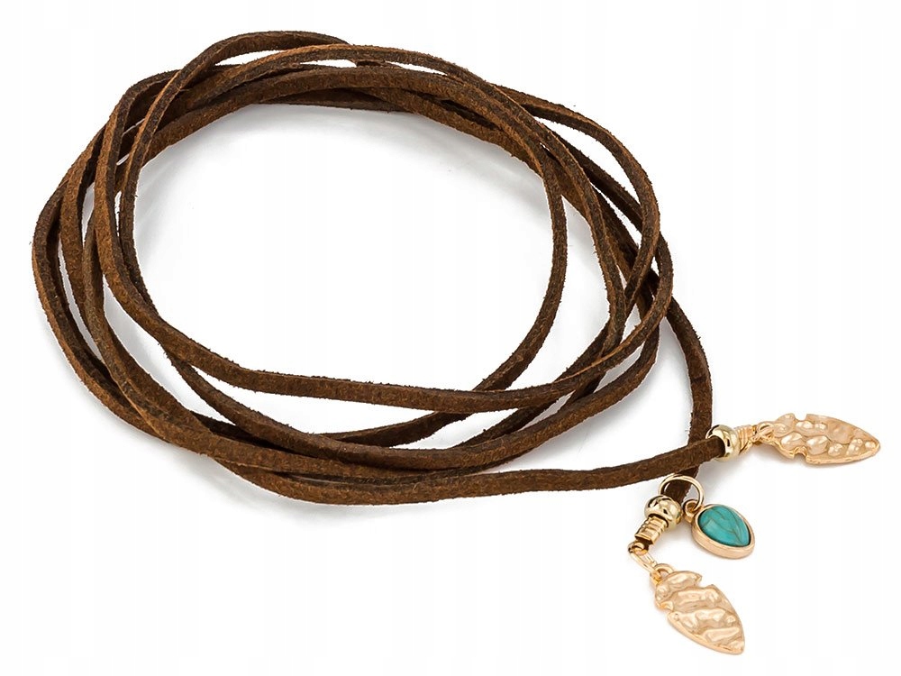 

Choker Naszyjnik zawijany brązowy