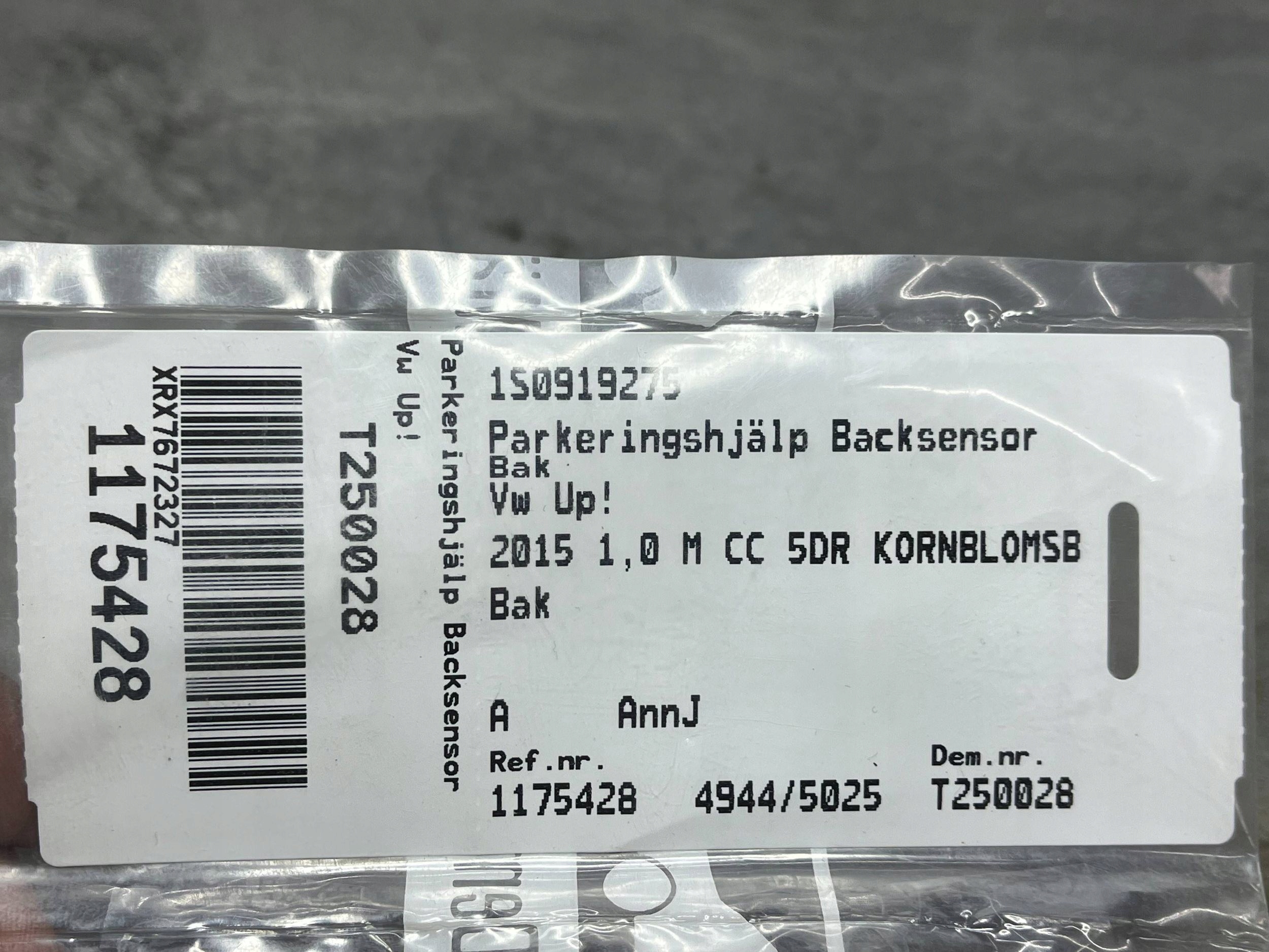 2015 Audi A5 sensor Parktronic 1s0919275 !J