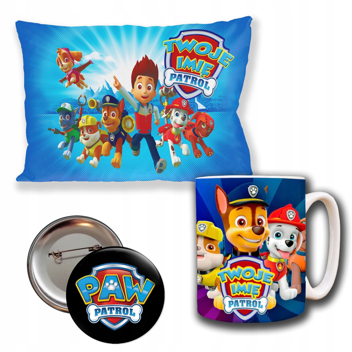 

Psi Paw Patrol Poduszka Kubek +Imię