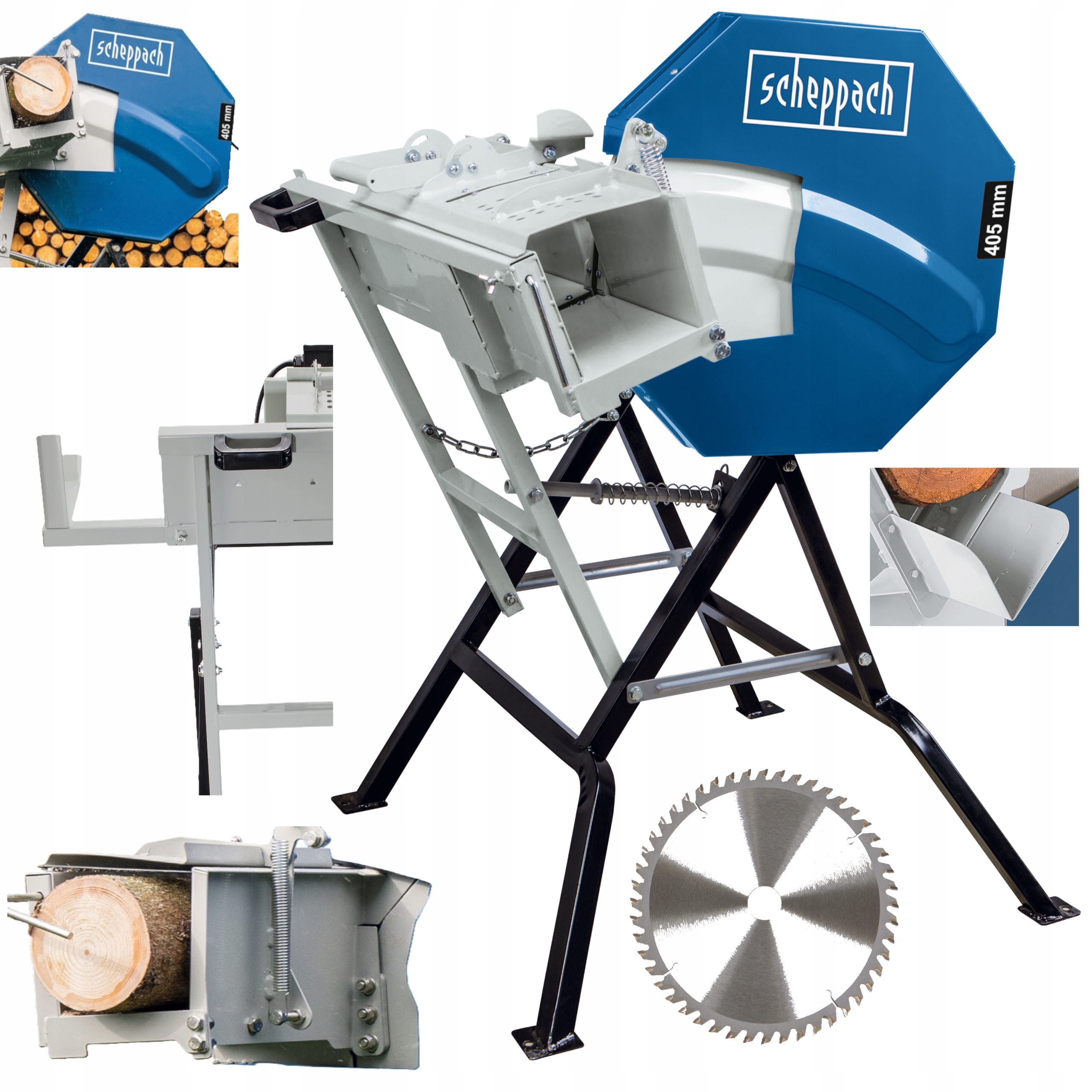 Mocna Piła Kołyskowa HS410 Wahadłowa Pilarka Tarczowa Elektryczna 2,2kW