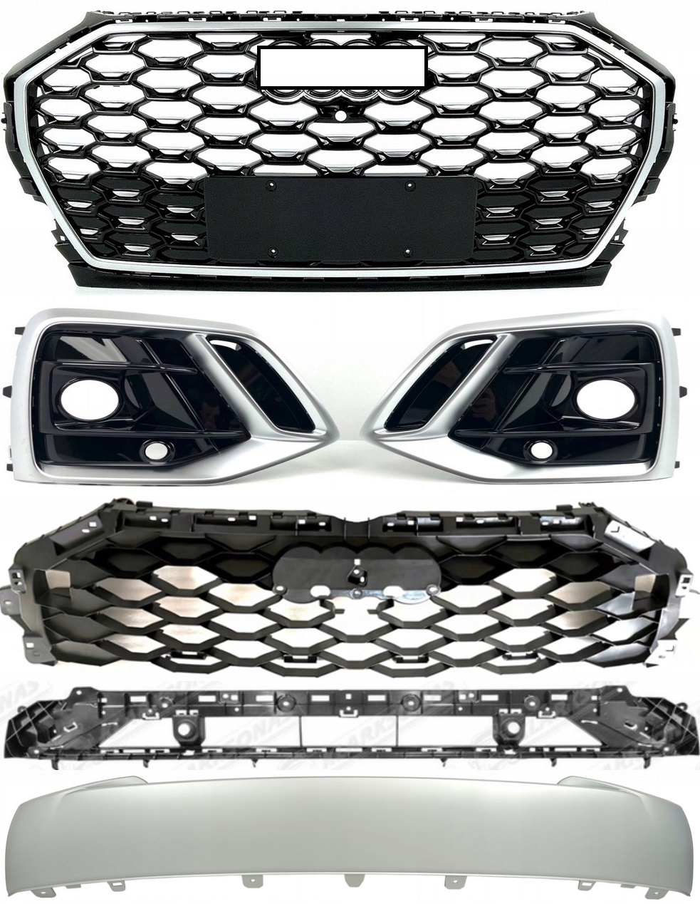 AUDI Q5 20- ATRAPA GRILL KRATKI WZMOCNIENIE SPOJLER KOMPLET PRZÓD