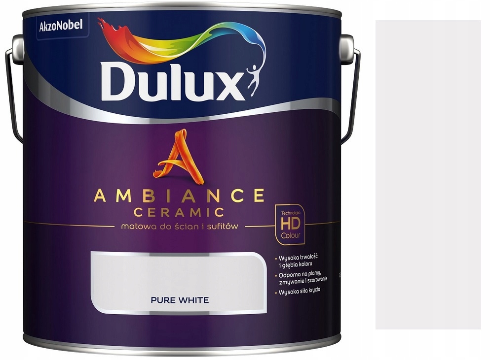 Dulux Ambiance Ceramic Farba Ceramiczna Pure White 5L