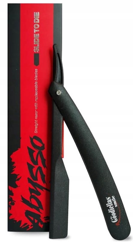 Czarna brzytwa szaweta do golenia ABYSSO teflonowa GOODFELLAS SMILE