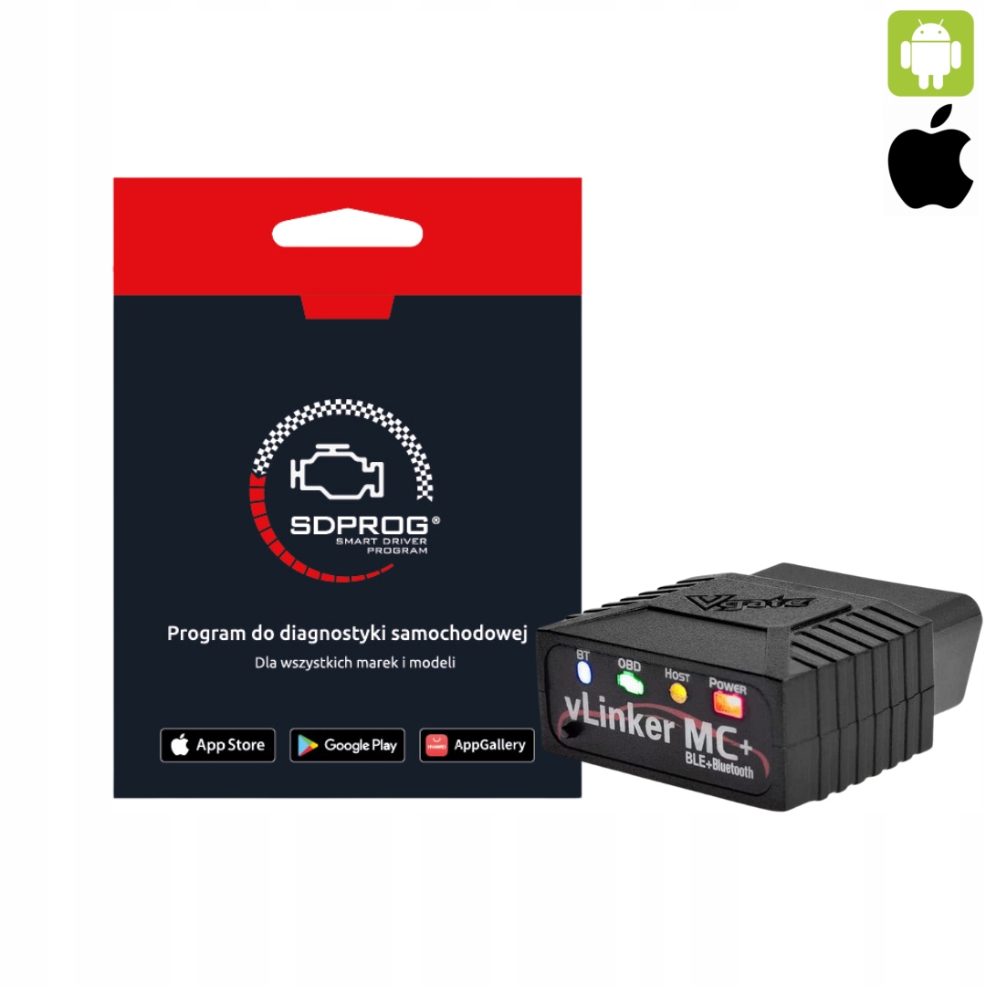 Interfejs vLinker MC+ Bt 4.0 Sd Prog oprogramowanie iOS/Android przez OBD2
