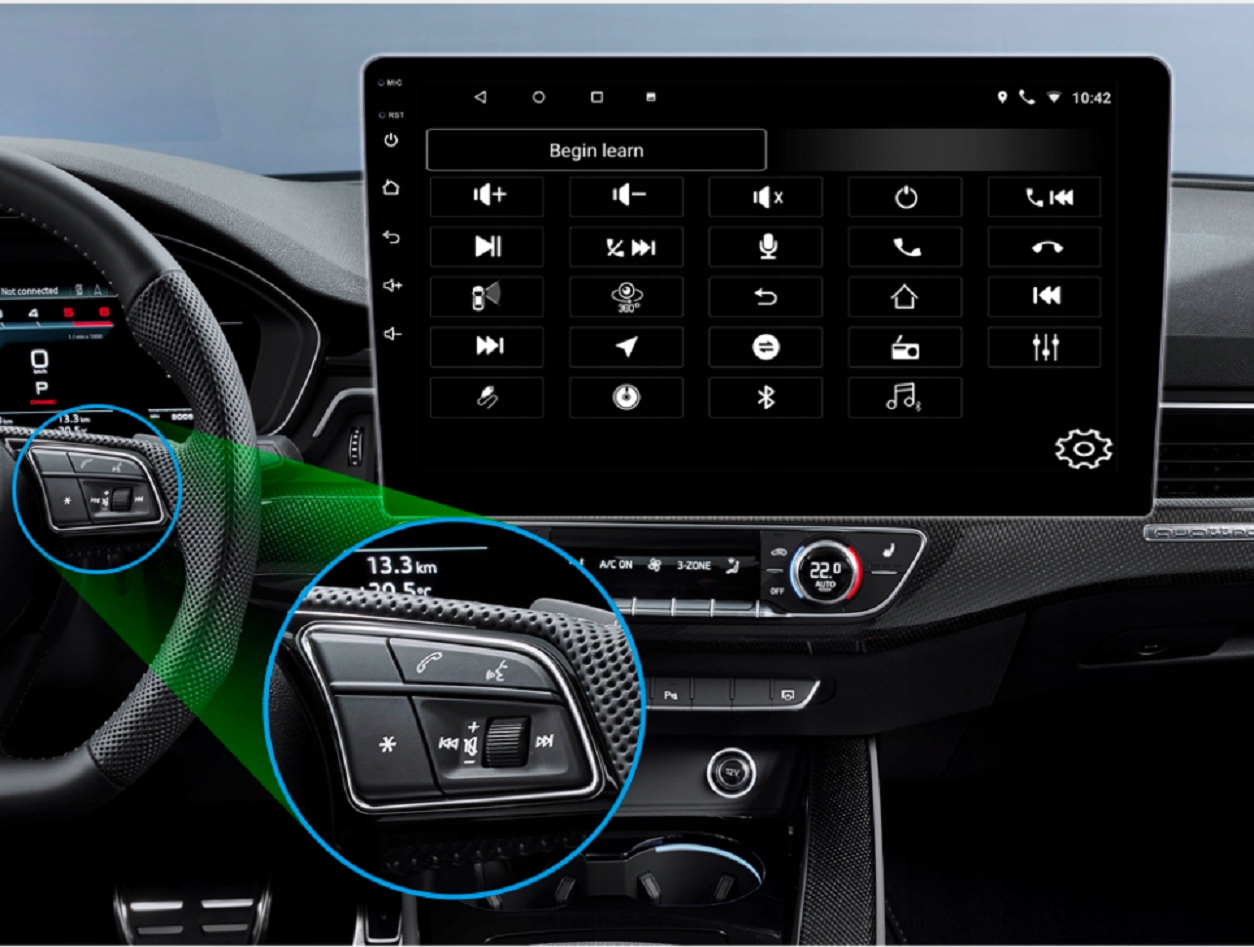 Radio Samochodowe 1DIN 9"Android 4/64GB Bluetooth USB CarPlay AndroidAuto Pilot w zestawie nie