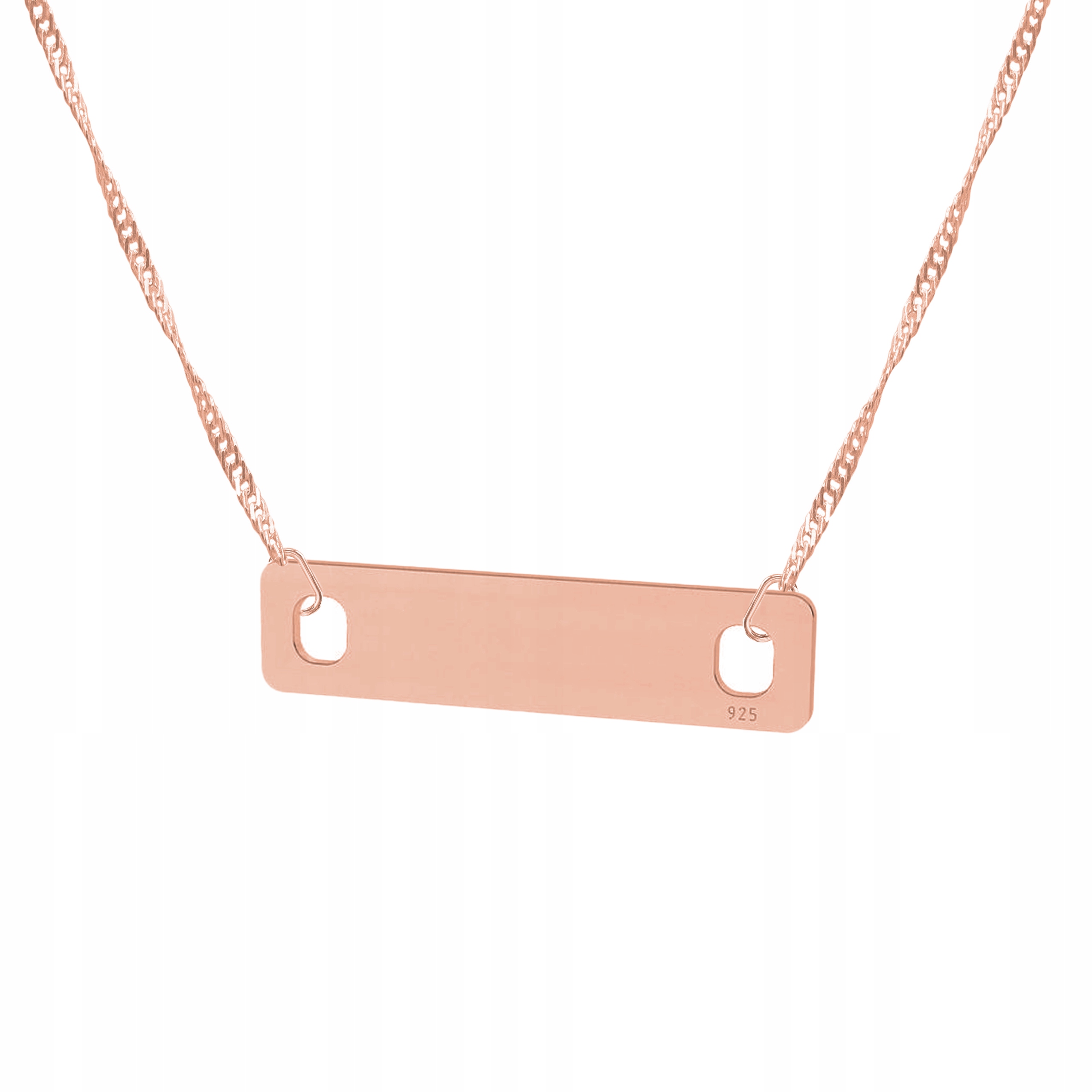 Řetízek zlatý náhrdelník 925 destička obdélník