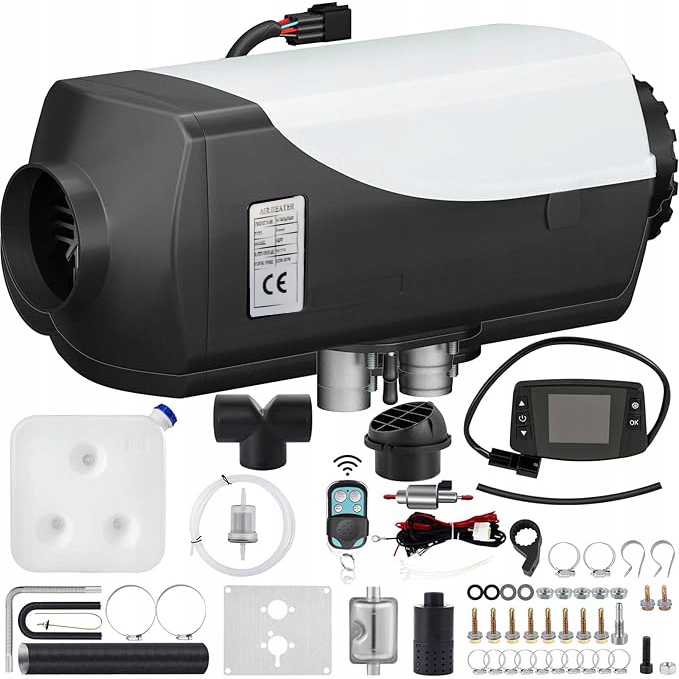 8KW Dieselový Ohřívač Vzduchu 12V S Dálkovým Ovládáním LCD A Děrovačem