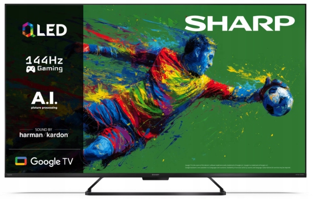 Televízor Sharp 55HR8465E Qled Uhd 4K Smart Tv DolbyVision 144Hz čierny