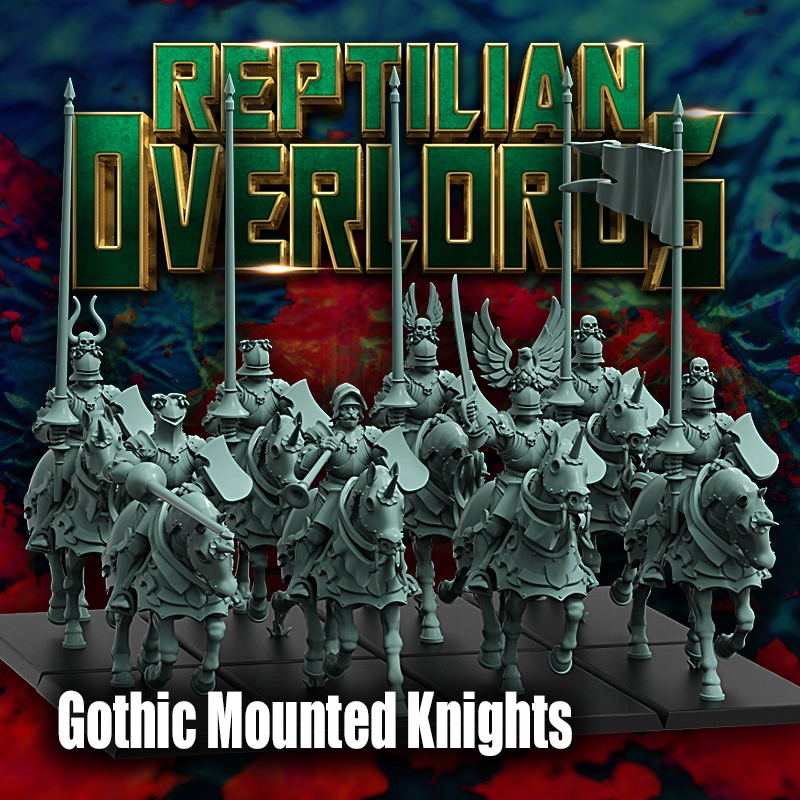 Gothic Mounted Knights - x5 - minifakturapl