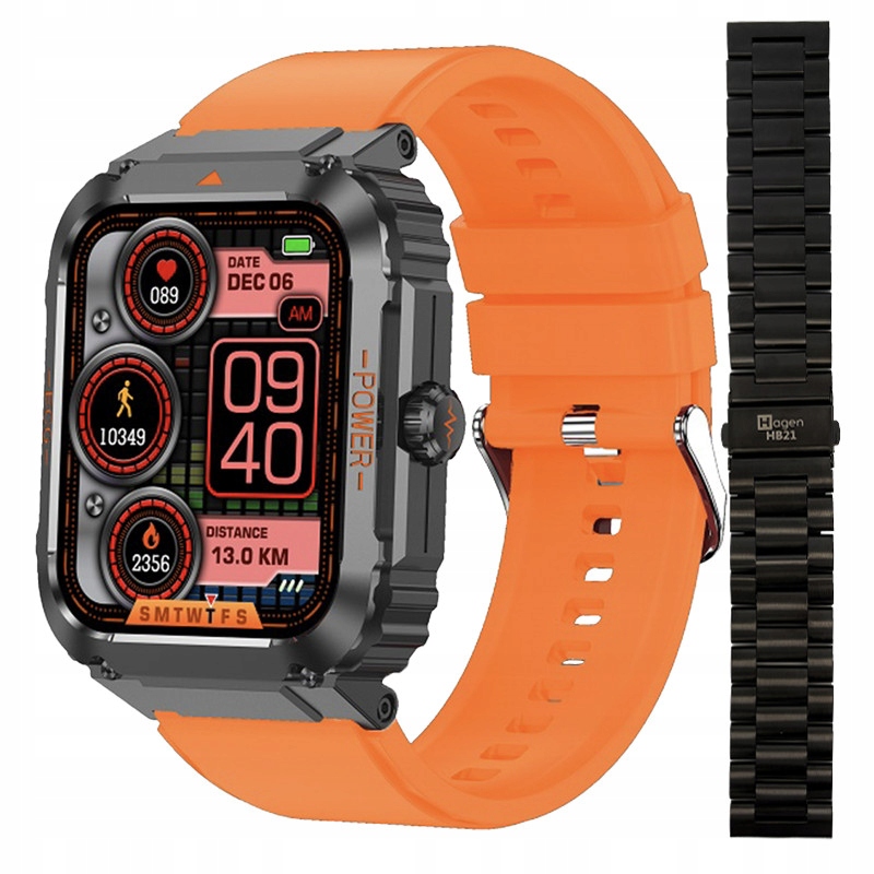 Pánské Chytré Hodinky Hagen HB21.14.538.534-SET oranžové