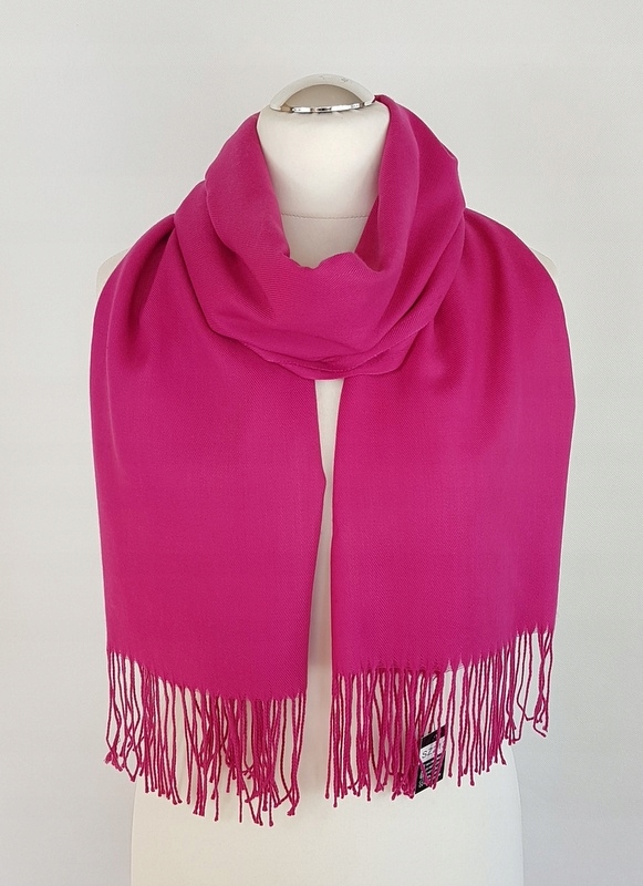 491 ELEGANCKI SZAL MOCNY RÓŻ CASHMERE Materiał dominujący inny