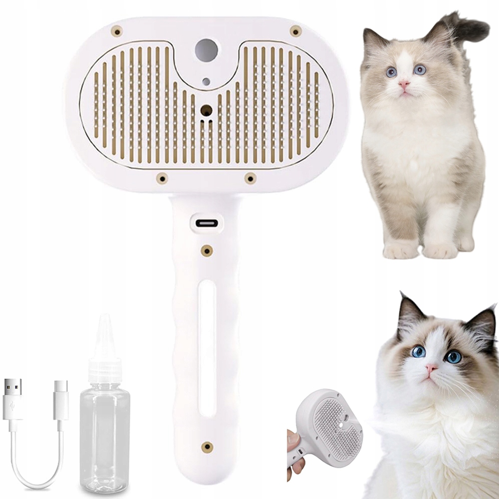 Levně Parní Kartáč Pro Kočky Pro Péči O Srst Samočistící Elektrický
