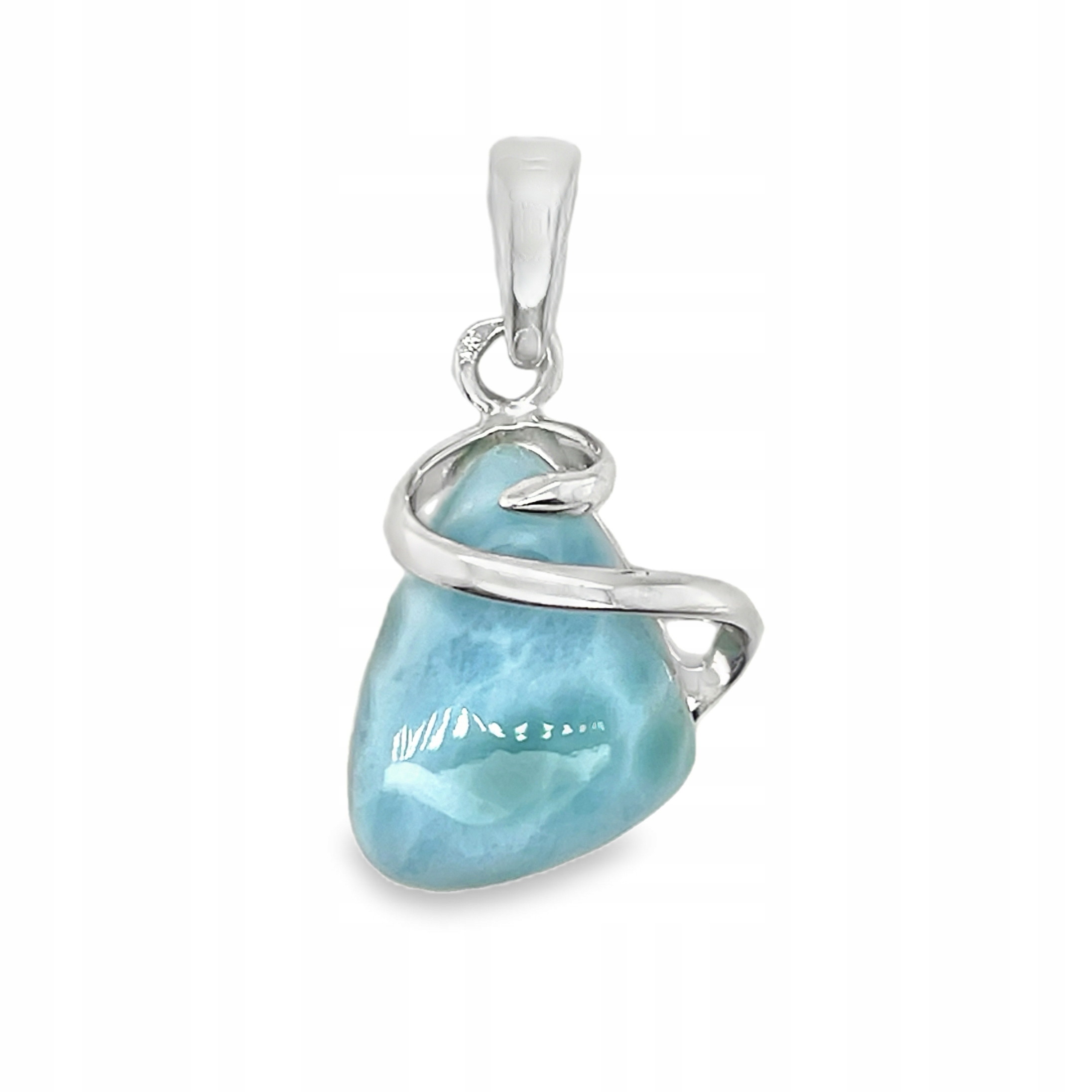 Stříbrný přívěsek s larimarem Přívěsek Stříbro 925 jemný kámen Film