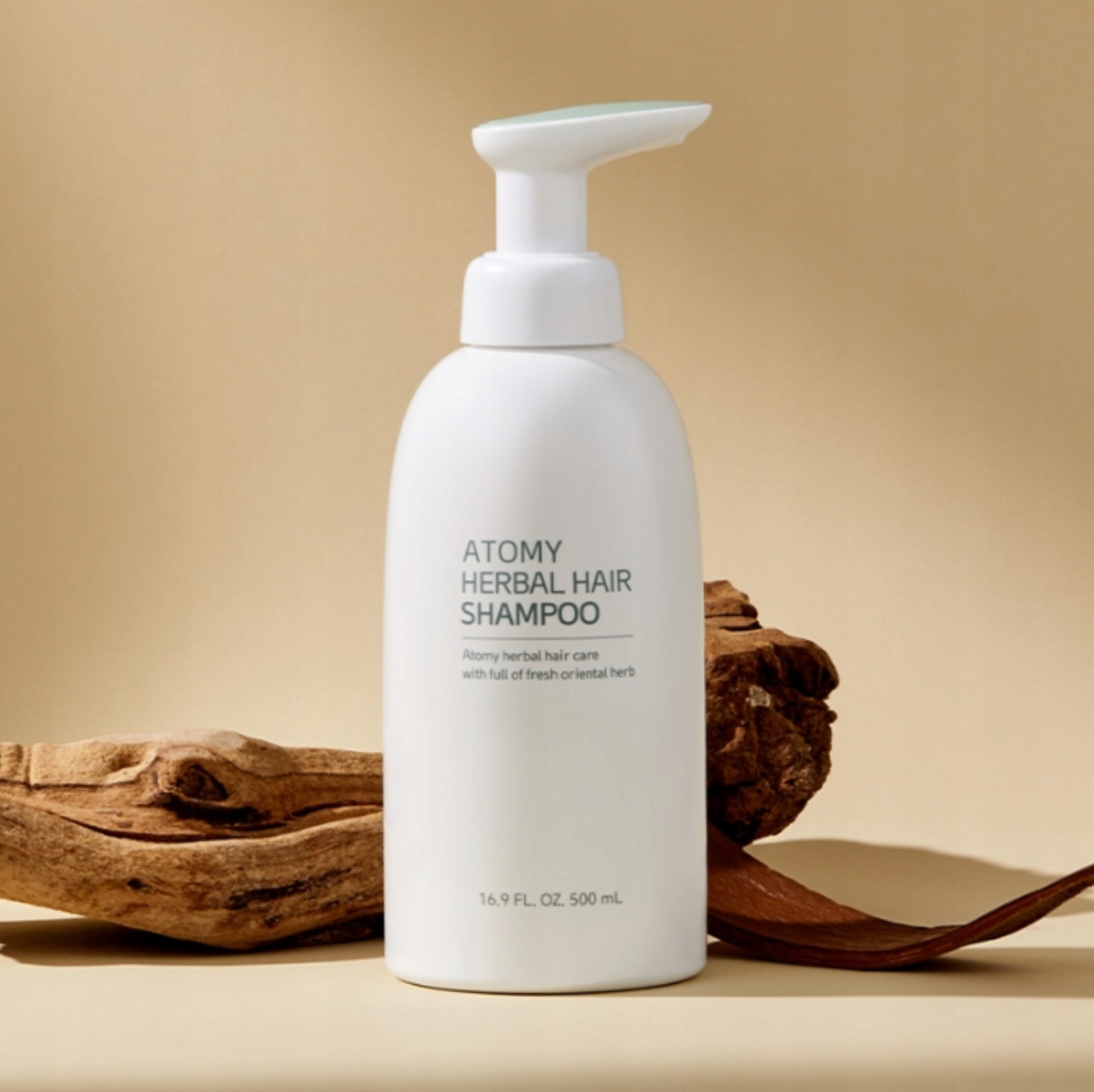 Ziołowy Szampon 500ml Atomy Herbal Hair Shampoo,OCZYSZCZANIE masażer