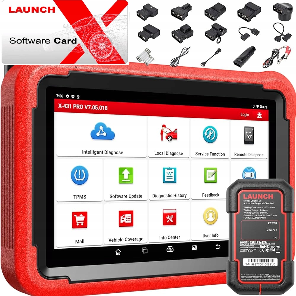 Launch X431 ProS V5.0 CanFD DoiP Kable 2026 Nový Model 2026 Poľština