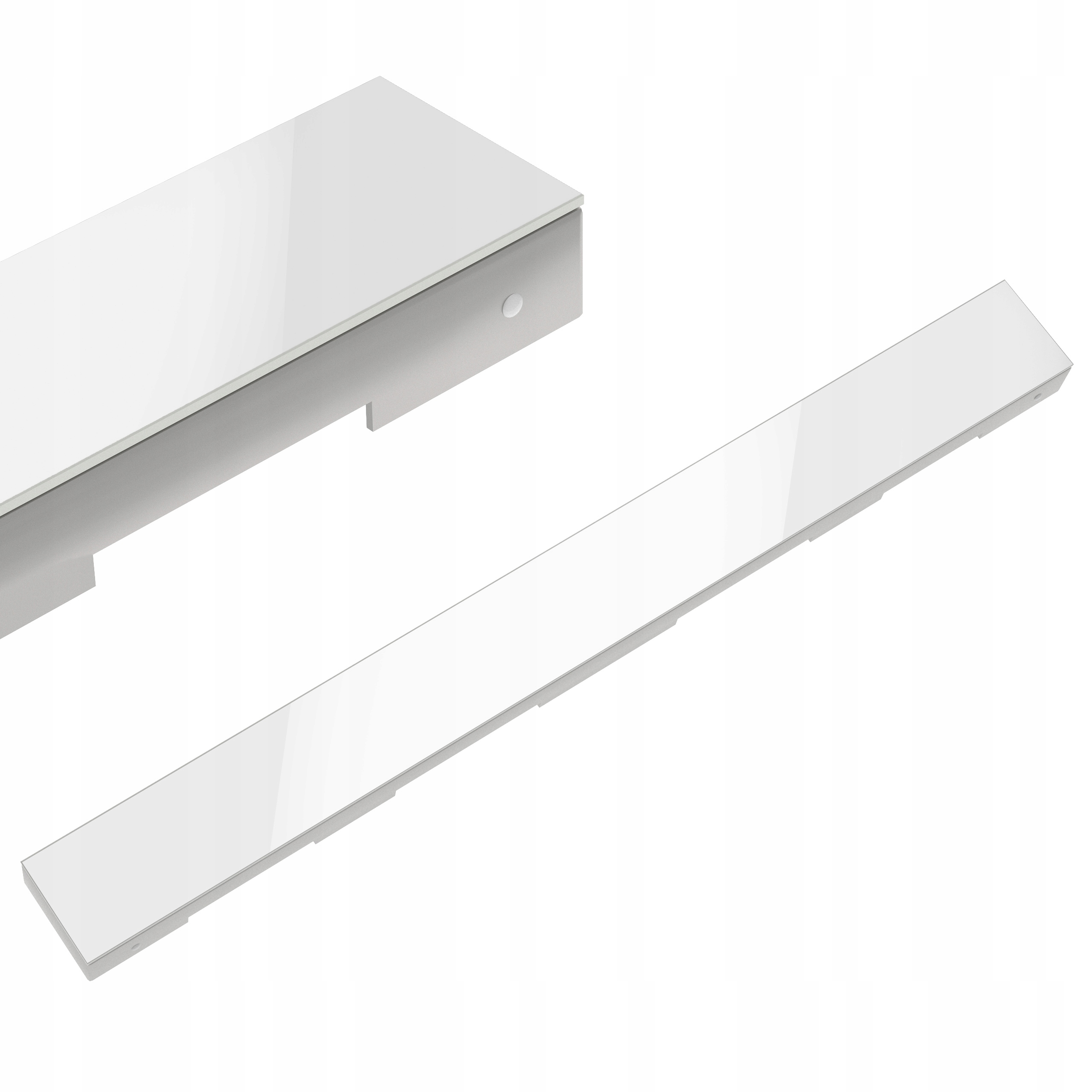 Kryt lineárního odtoku Flat 100 cm, bílé sklo WK03 Sevante