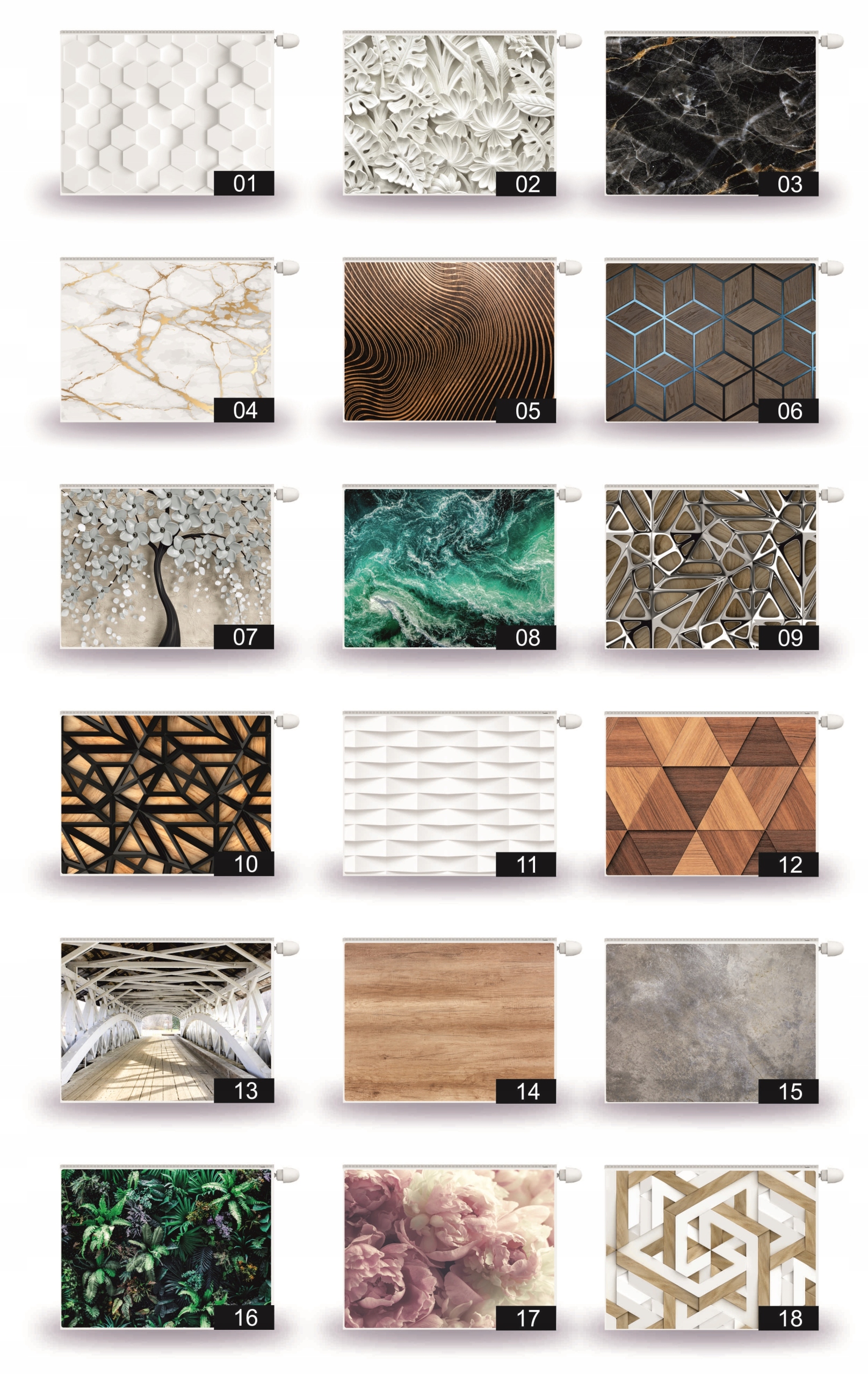 Osłona Magnes na grzejnik RUSTYKALNE DESKI 160X99 Szerokość produktu 160 cm