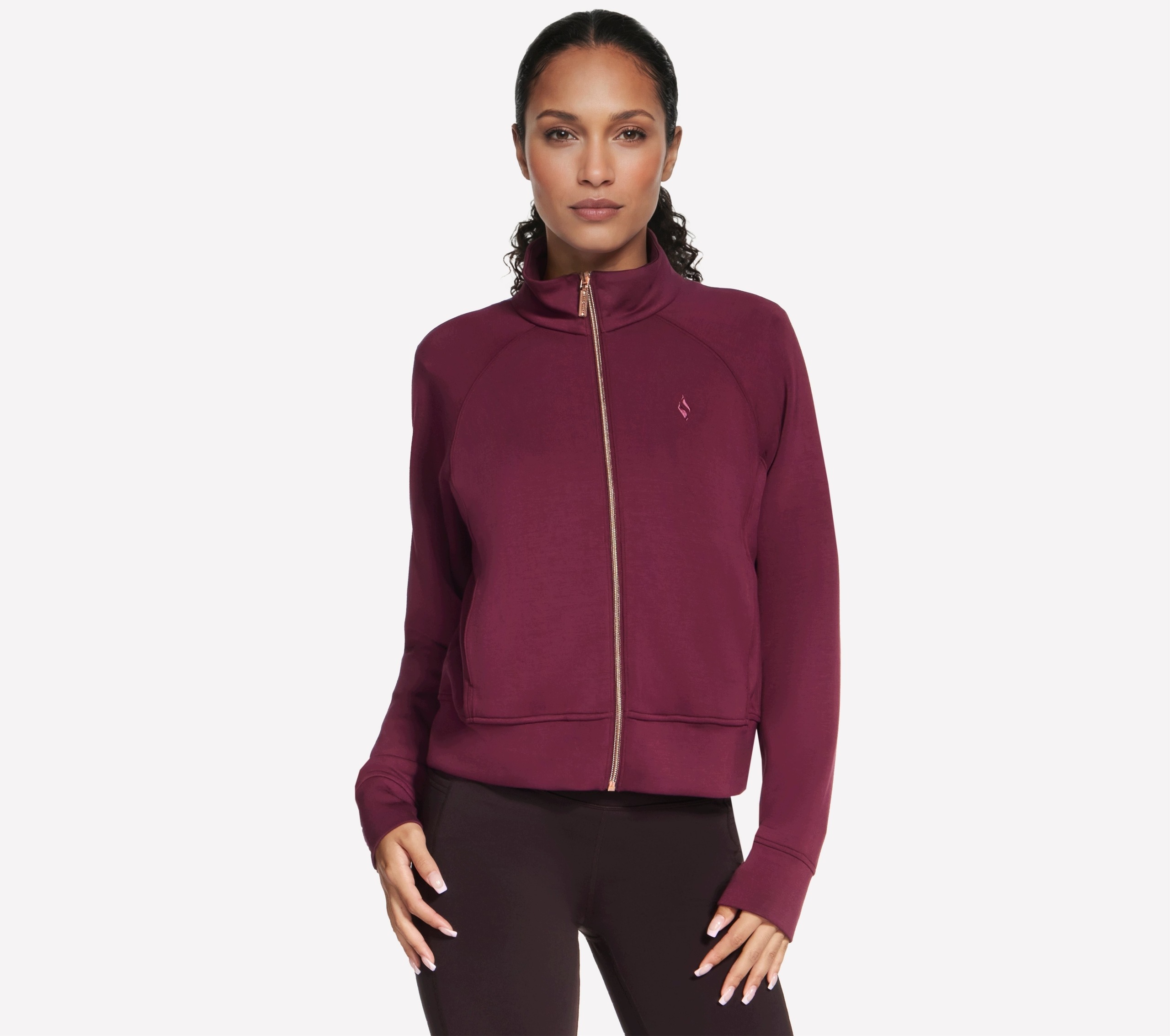 Mikina Skechers Skechluxe Elevate Jacket burgundská JA278 Bupk