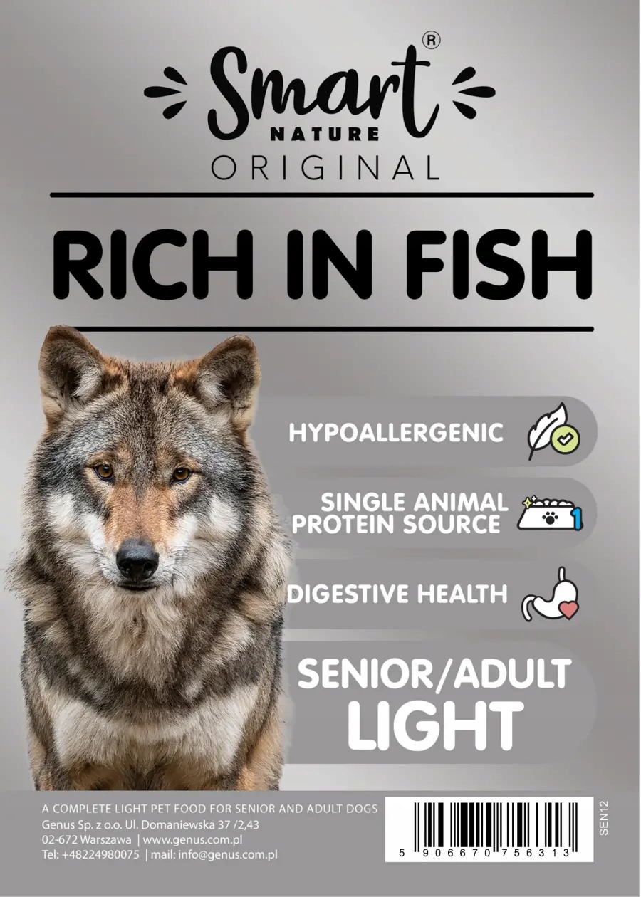 Levně Smart Nature Original Senior Fish 2 kg Monoproteinové krmivo pro psy s nadváhou