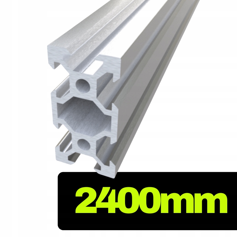 Konstrukční hliníkový profil V-Slot 2040 240 cm stříbrný T6 20x40
