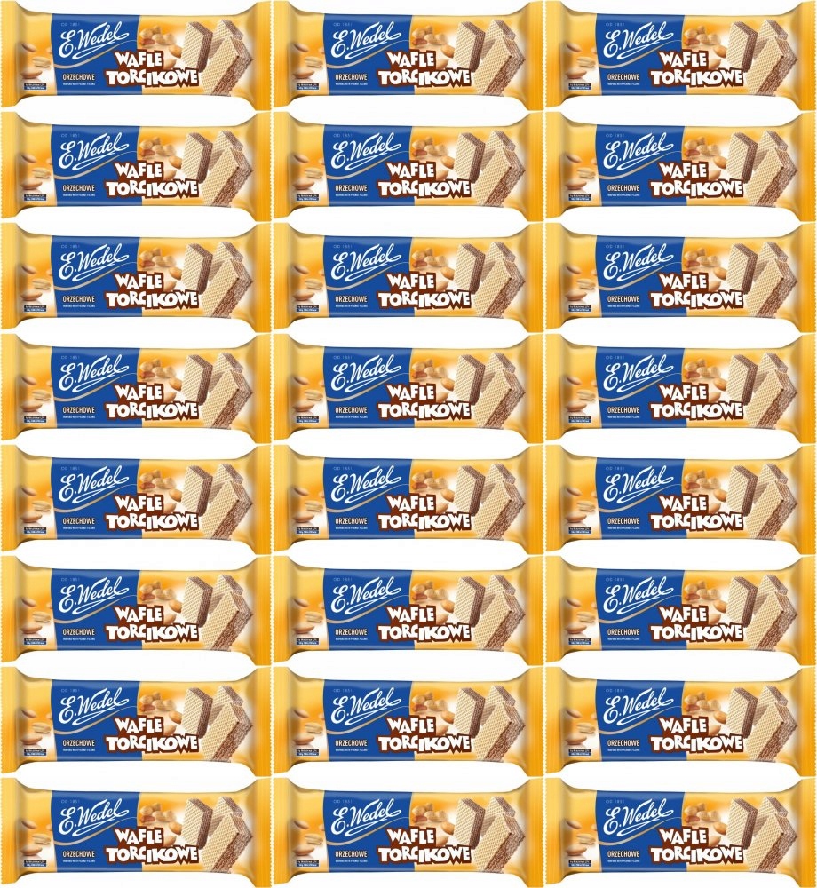 Wafle Torcikowe Orzechowe 160 g E.Wedel x24