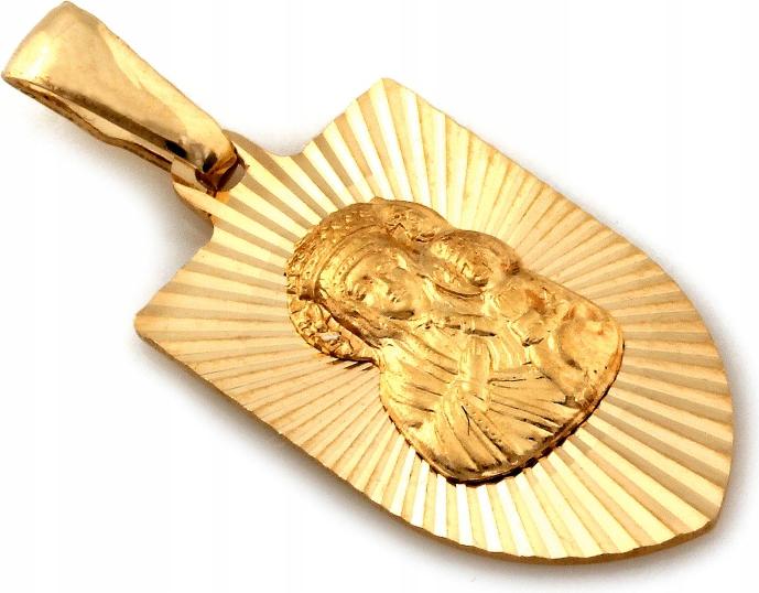 Zlatý přívěsek 585 Panna Maria Čenstochovská 14Kt přívěsek módní vzor