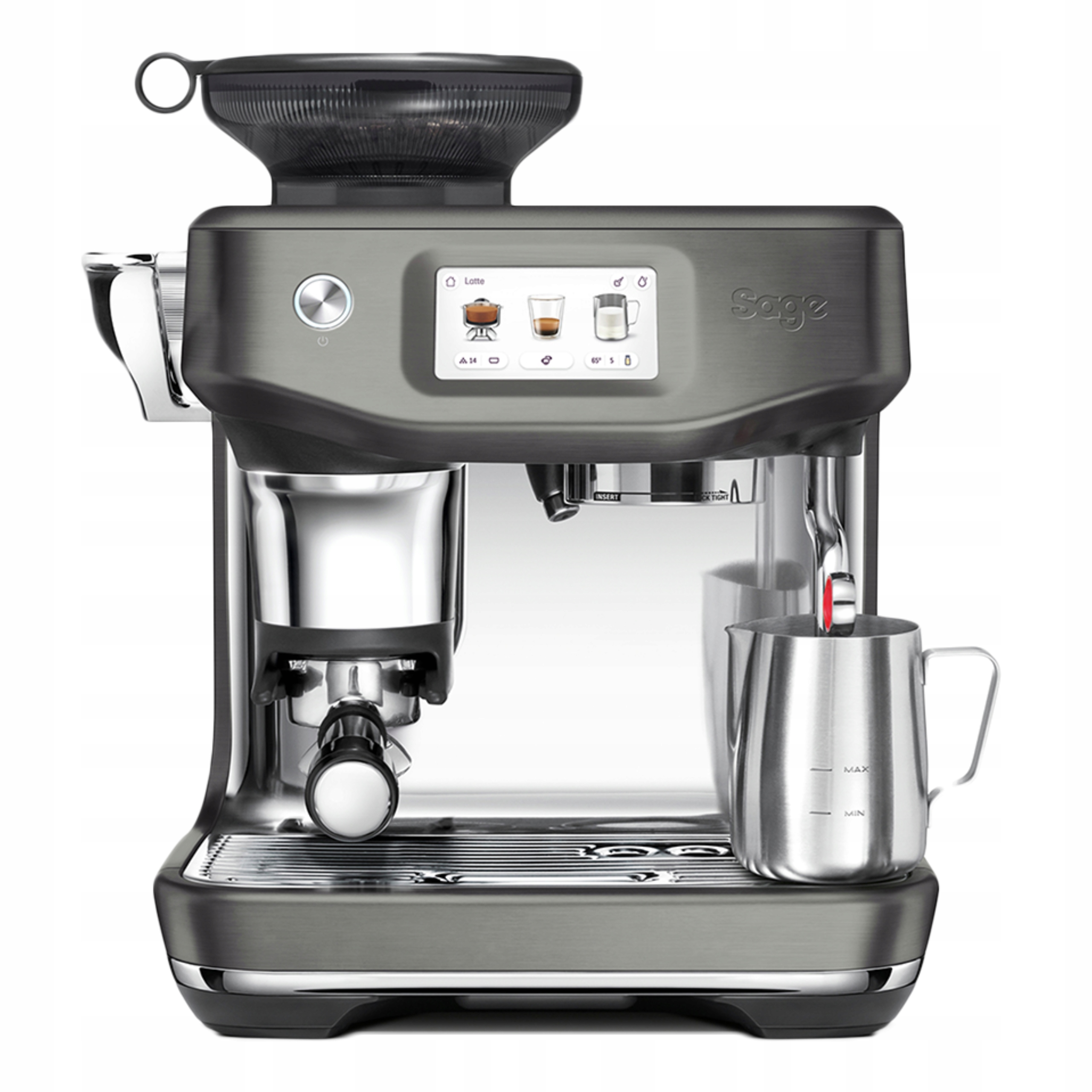 Ekspres kolbowy Sage the Barista Touch Impress SES881BST z młynkiem – szary