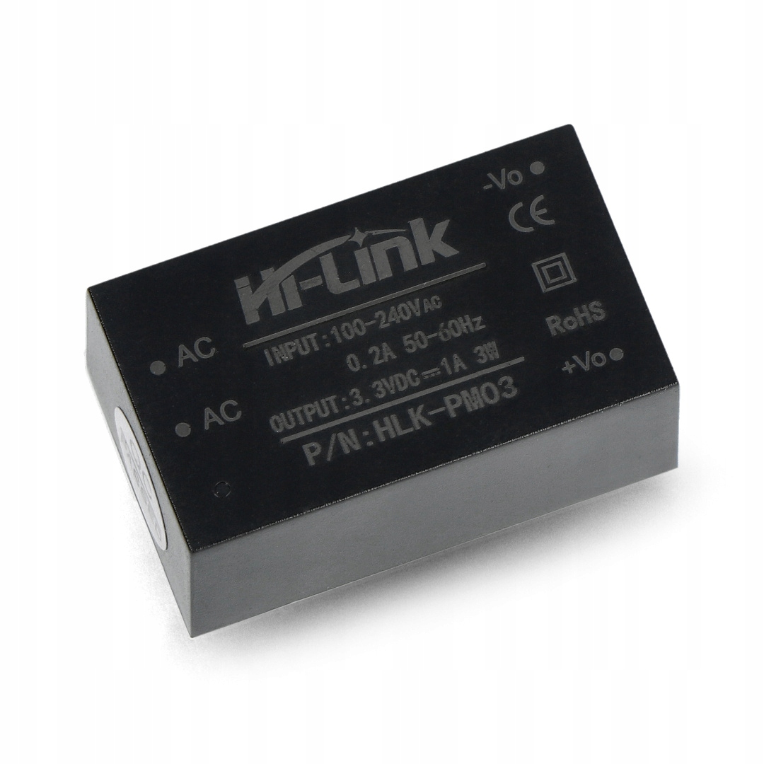 

Zasilacz Hi-Link HLK-PM03 100V-240VAC 3,3VDC 1A