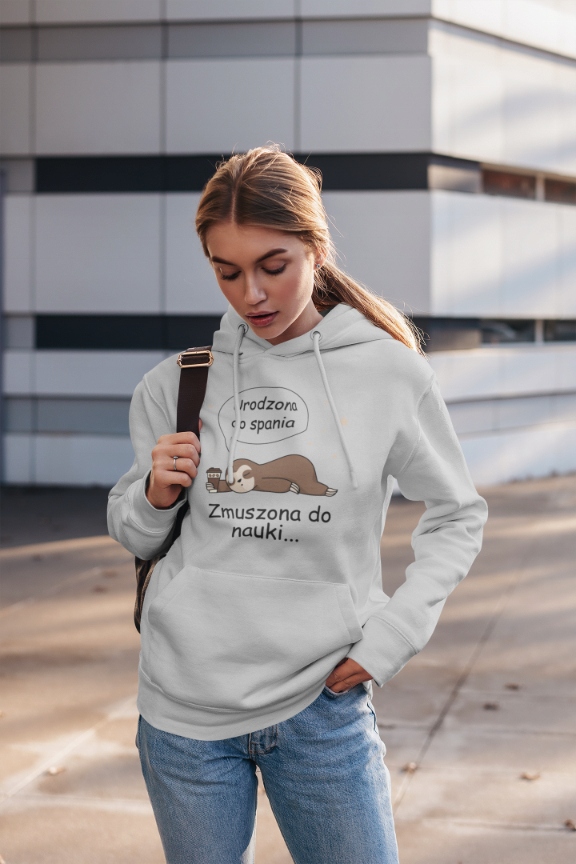 BLUZA KANGURKA ŚWIETNY PREZENT DLA ŚPIOCHA NAUKA Rozmiar one size