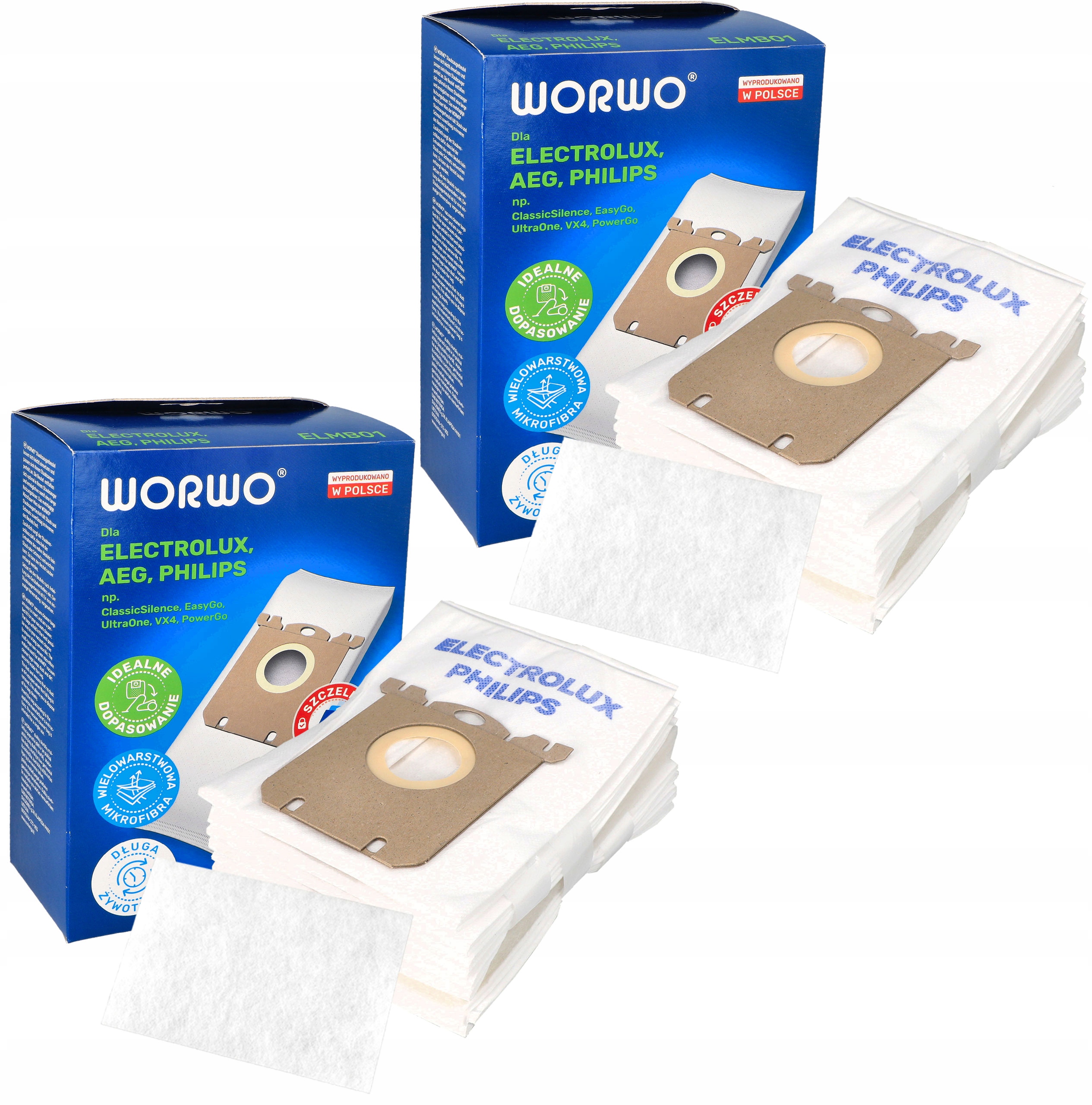 24x Worki do odkurzacza ELEKTROLUX PHILIPS + filtr