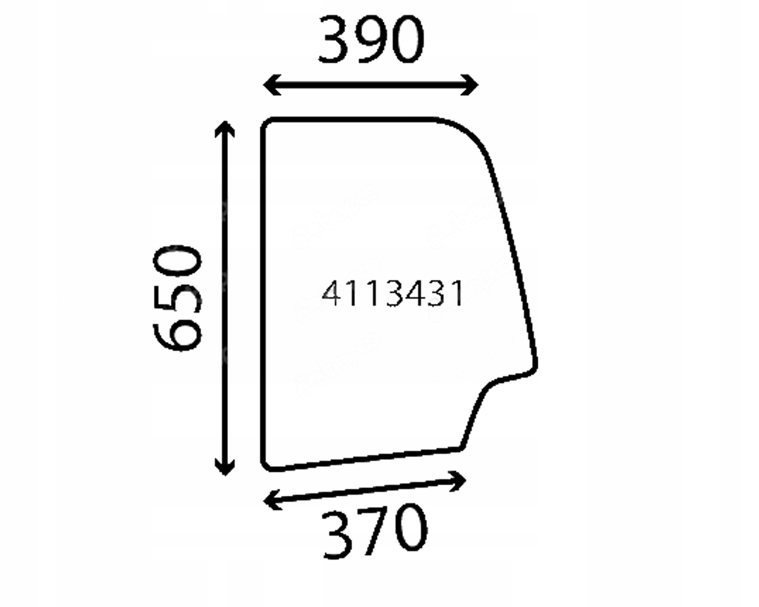 sklo Claas boční levé 0013034070