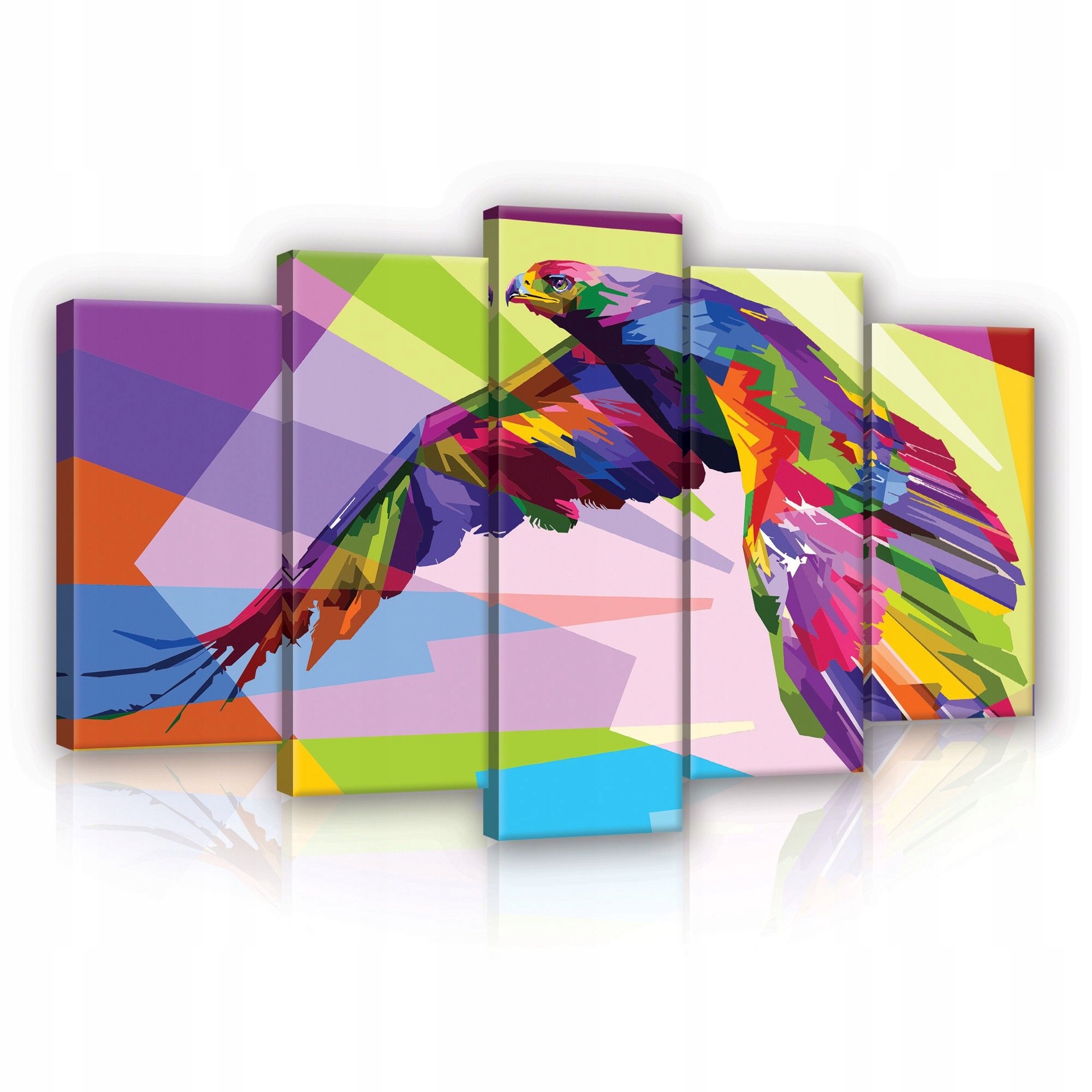 Obraz 100x60 Pták v letu orel sokol geometrický pop-art polygon let