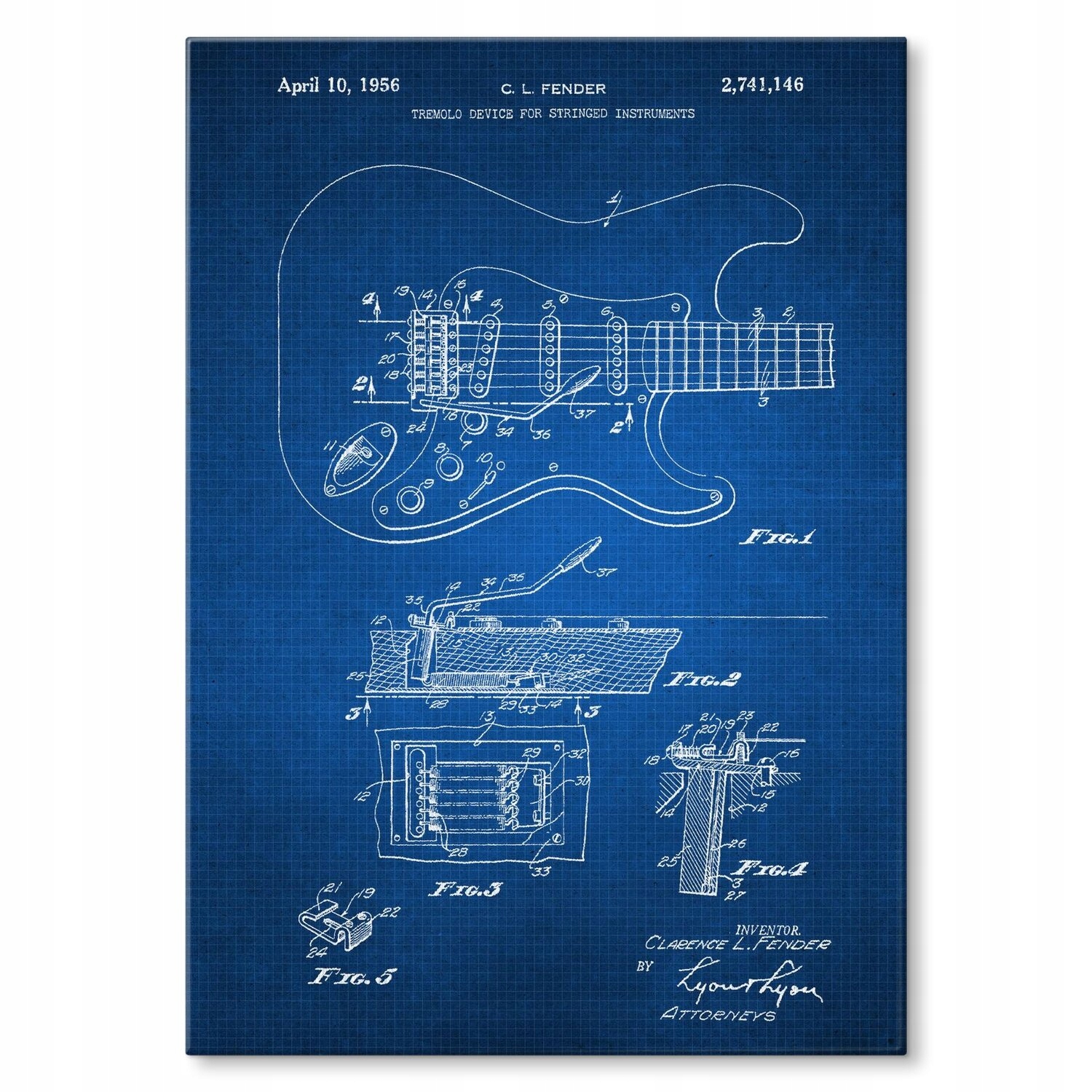 Kovový plakát Guitar tremolo Tech Szyld Plech 30 x 42 cm Dárek
