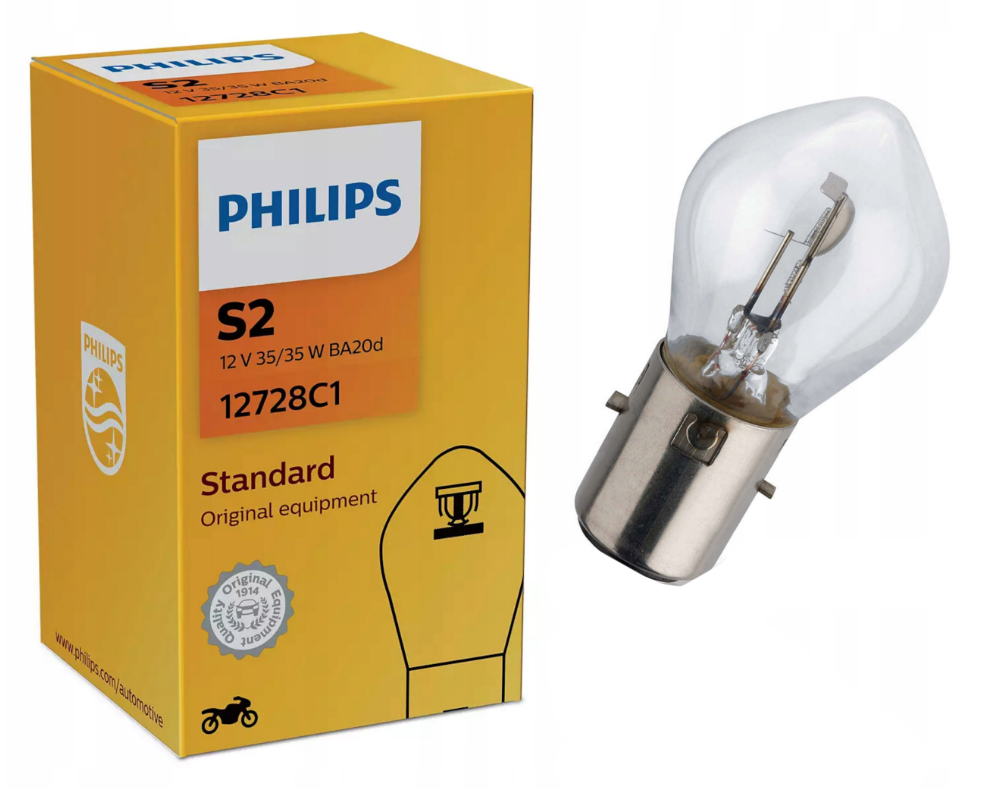 

Żarówka Philips S2 BA20d 1278C1 12v 35/35