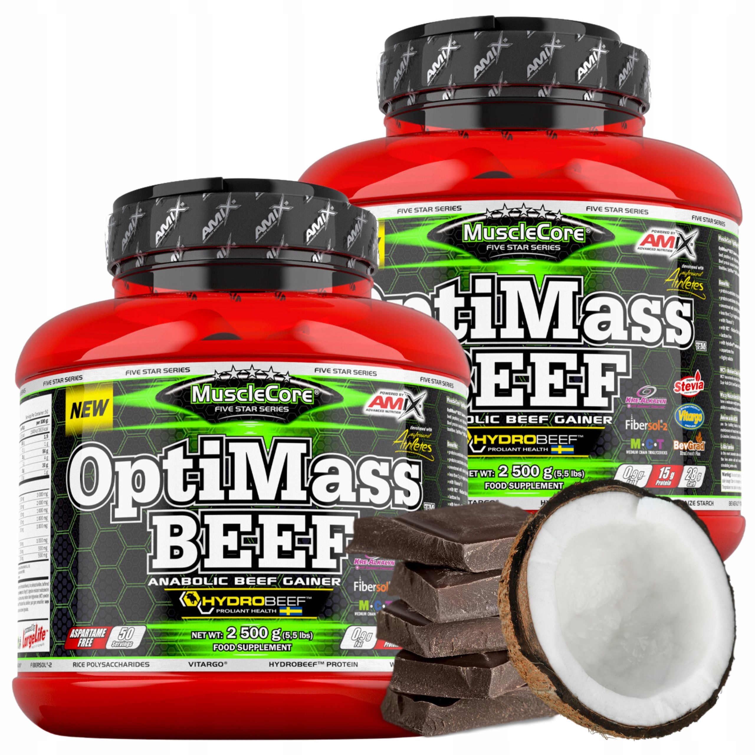 Gainer 5 kg Beef Protein Aminokyseliny Bcaa Kreatin Glutamin Polysacharid Mct