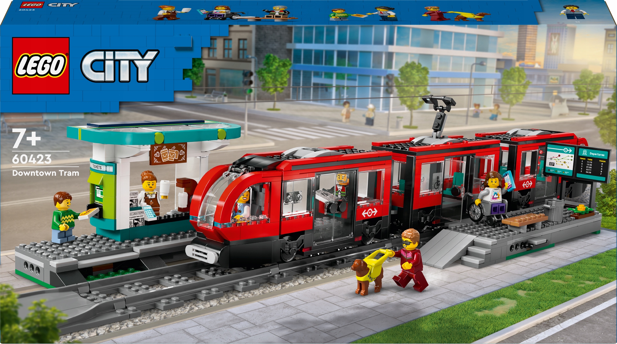 LEGO City 60423 городской трамвай со станцией